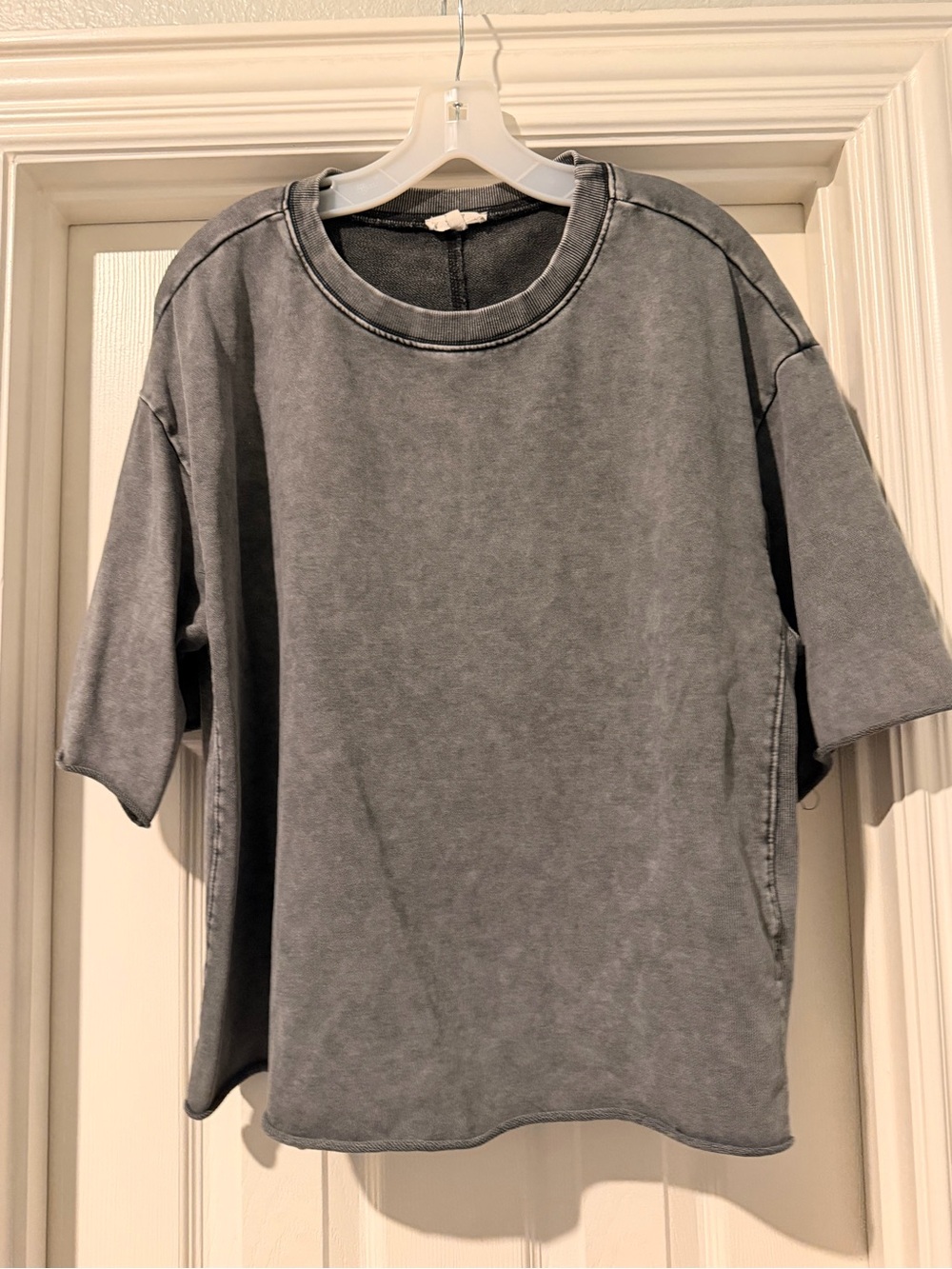 easel Washed Gray Short-Sleeve Crewneck Tee